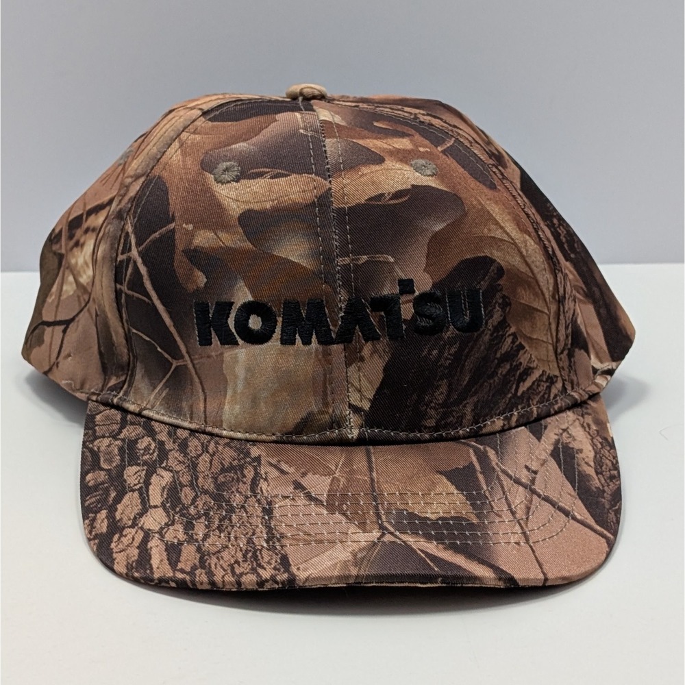 KOMATSU Camo Baseball Cap Men Adult Adjustable Outdoor Hunting Work Gear